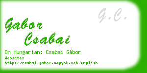 gabor csabai business card