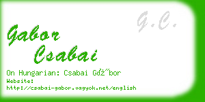 gabor csabai business card